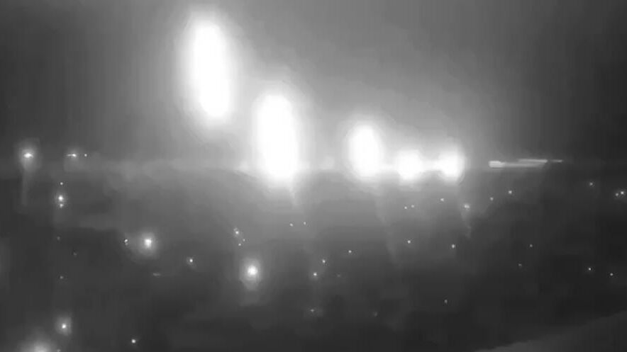 Кадр видео атаки на Днепропетровск