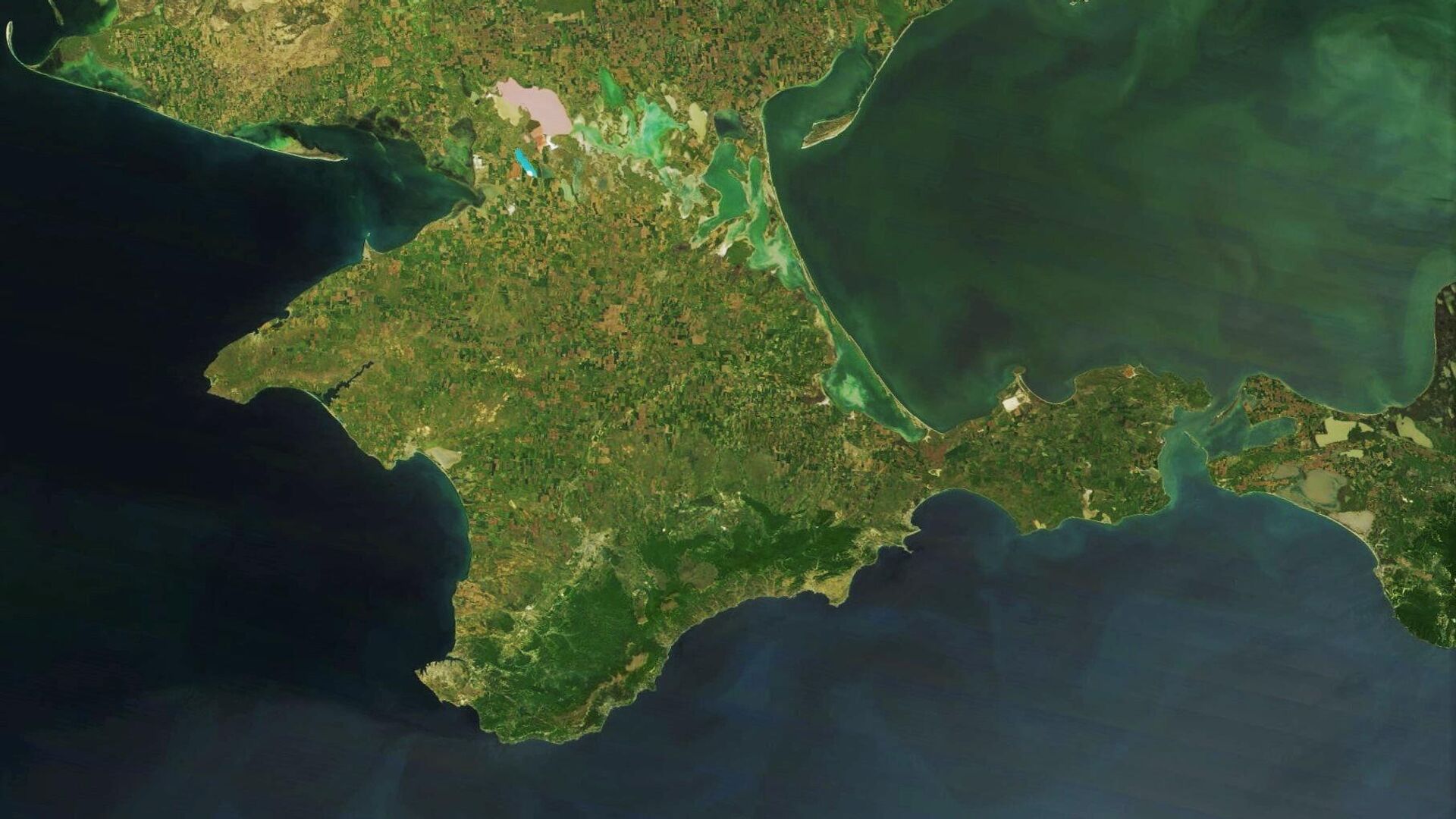 Вид на Крым из космоса