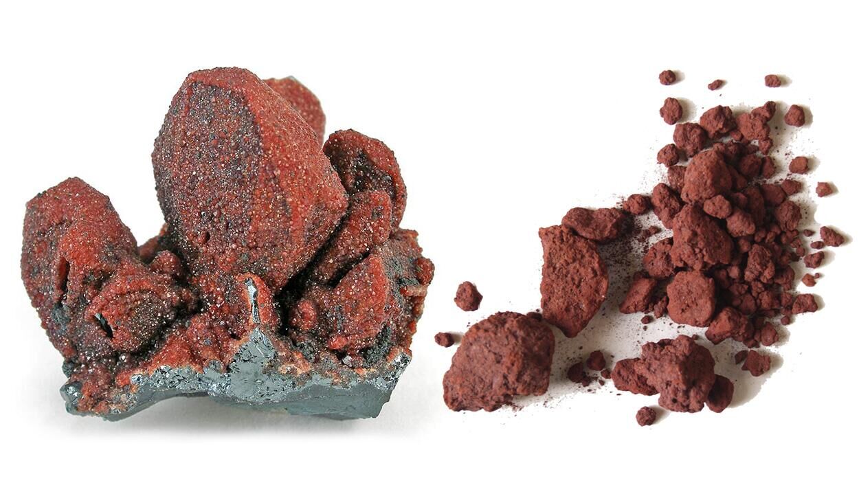 Гематит и красная охра, которую из него получают