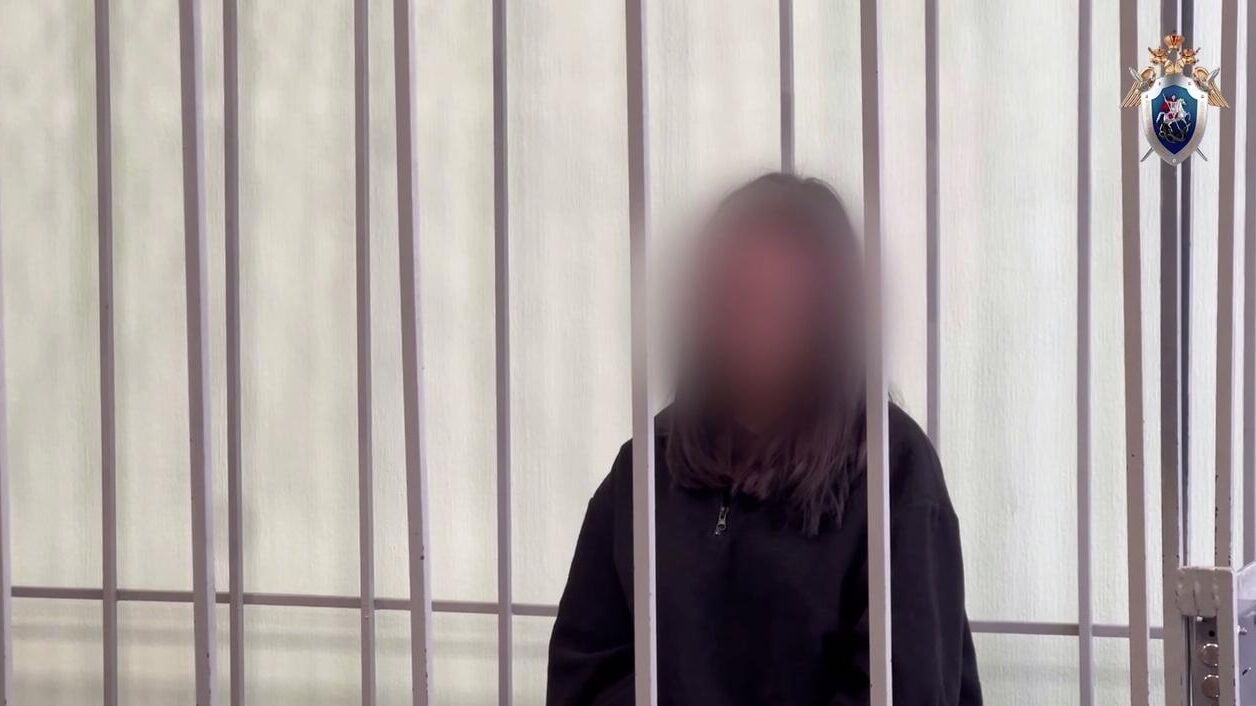 Жительница Сургута, задержанная за участие в афере с похищением подростка, в суде Красноярска. Кадр видео