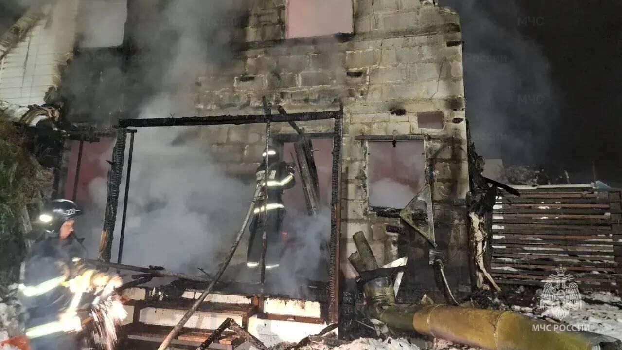 Ликвидация последствий пожара в жилом здании в Истре