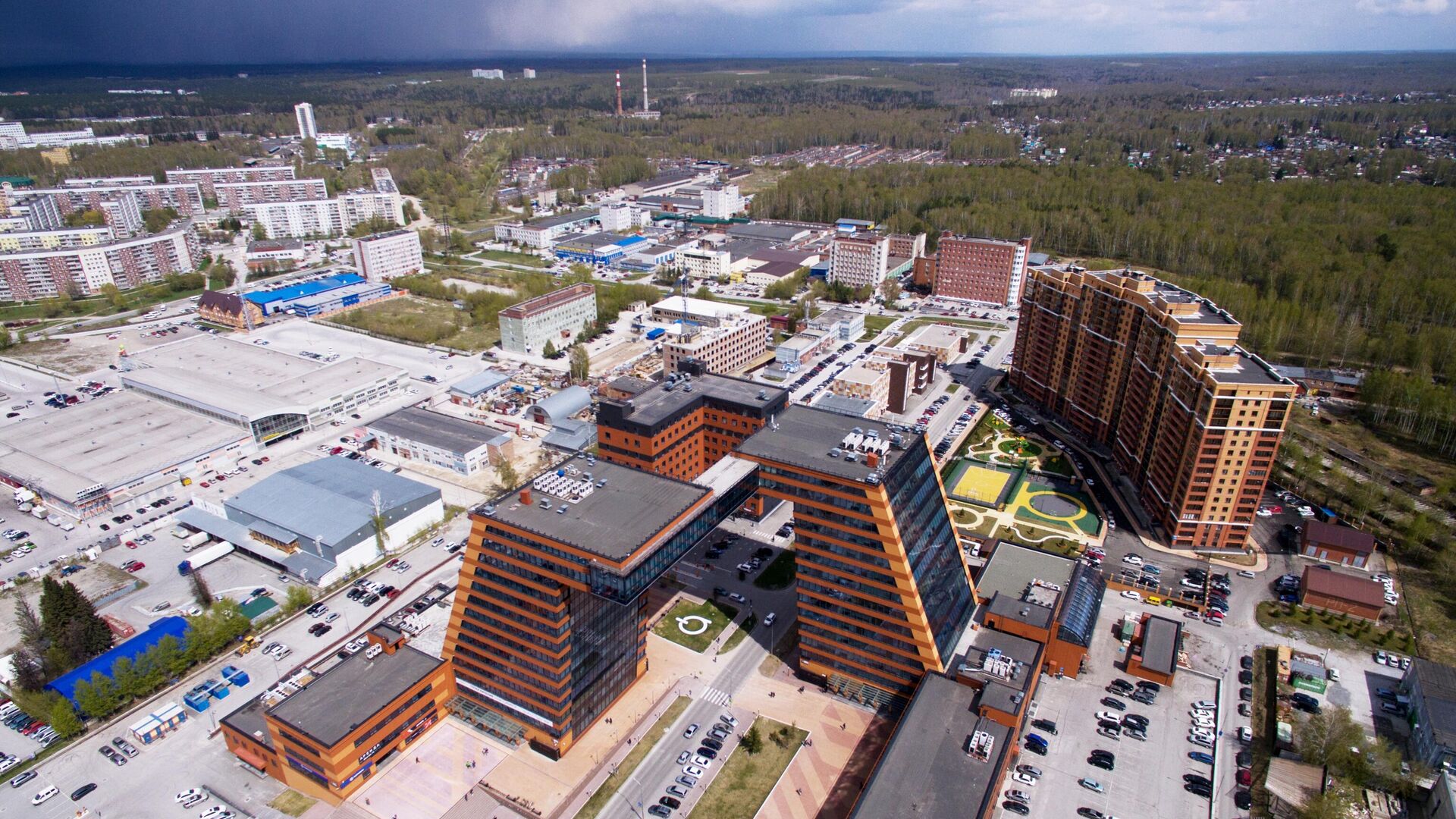 Общий вид на технопарк в Новосибирском академгородке