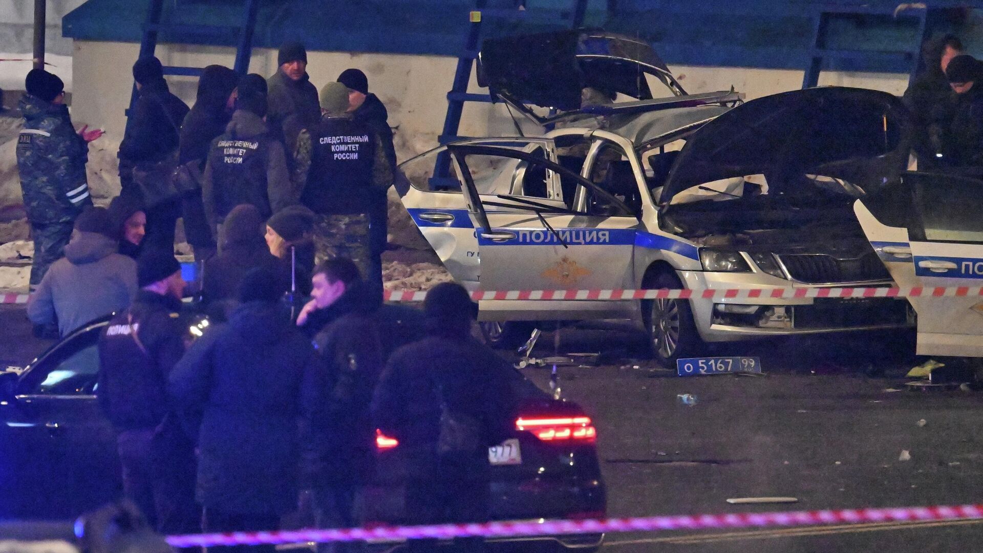 Взрыв автомобиля на площади Савеловского вокзала