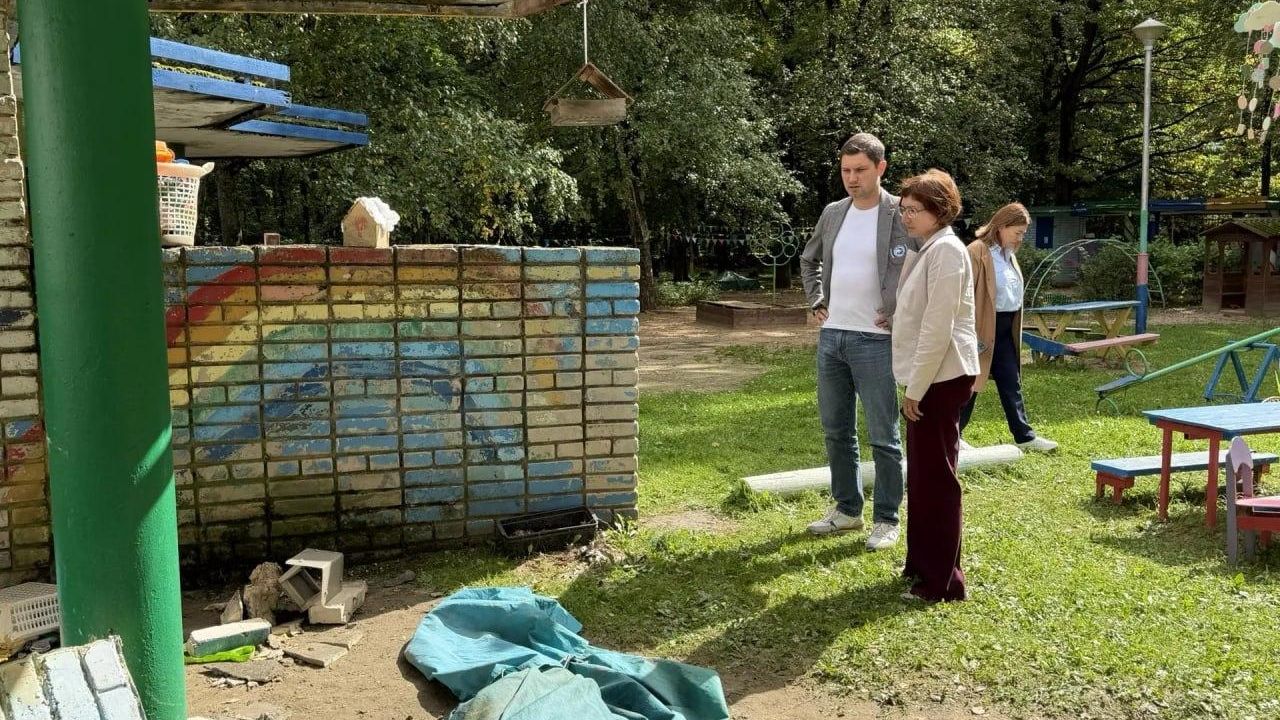 В детском саду в Обнинске обвалилась кирпичная стена