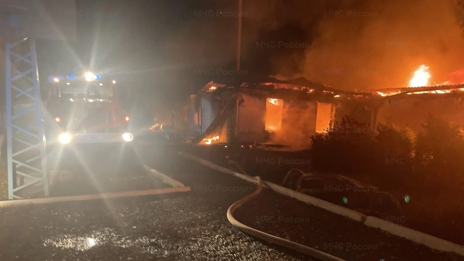 Пожар в сельской школе в Калманском районе Алтайского края